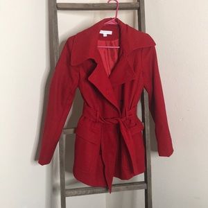 New York and company red pea coat